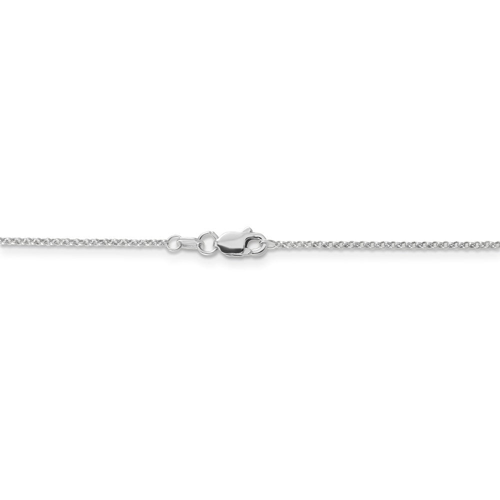 1.15mm, 14K White Gold, Cable Rope Chain Necklace, 20 inch by The Black Bow Jewelry Co.