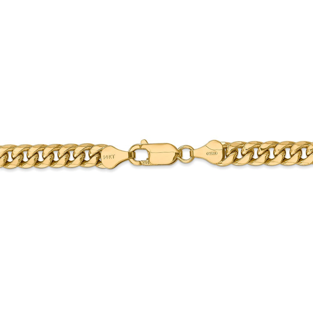 Alternate view of the Men&#39;s 6mm 14k Yellow Gold Hollow Cuban Curb Chain Necklace by The Black Bow Jewelry Co.