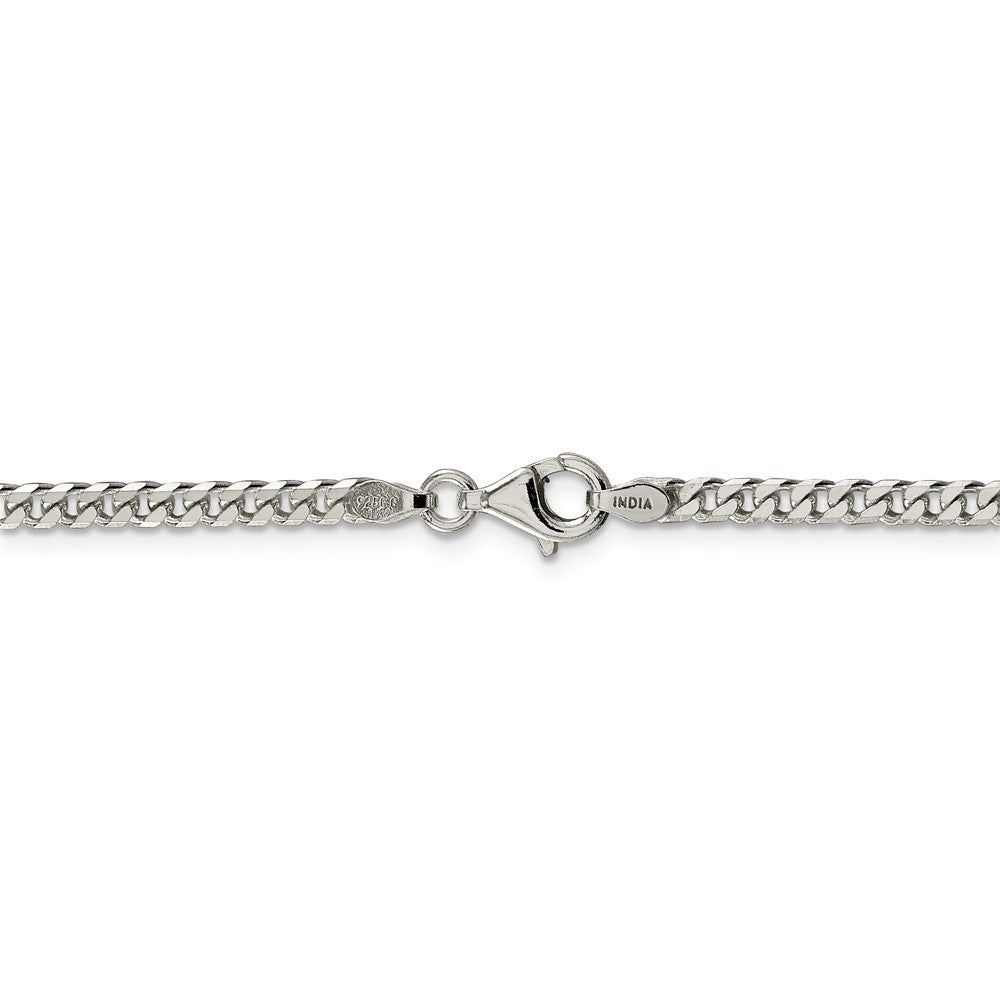 Alternate view of the 3.15mm Sterling Silver Solid Curb Chain Necklace by The Black Bow Jewelry Co.