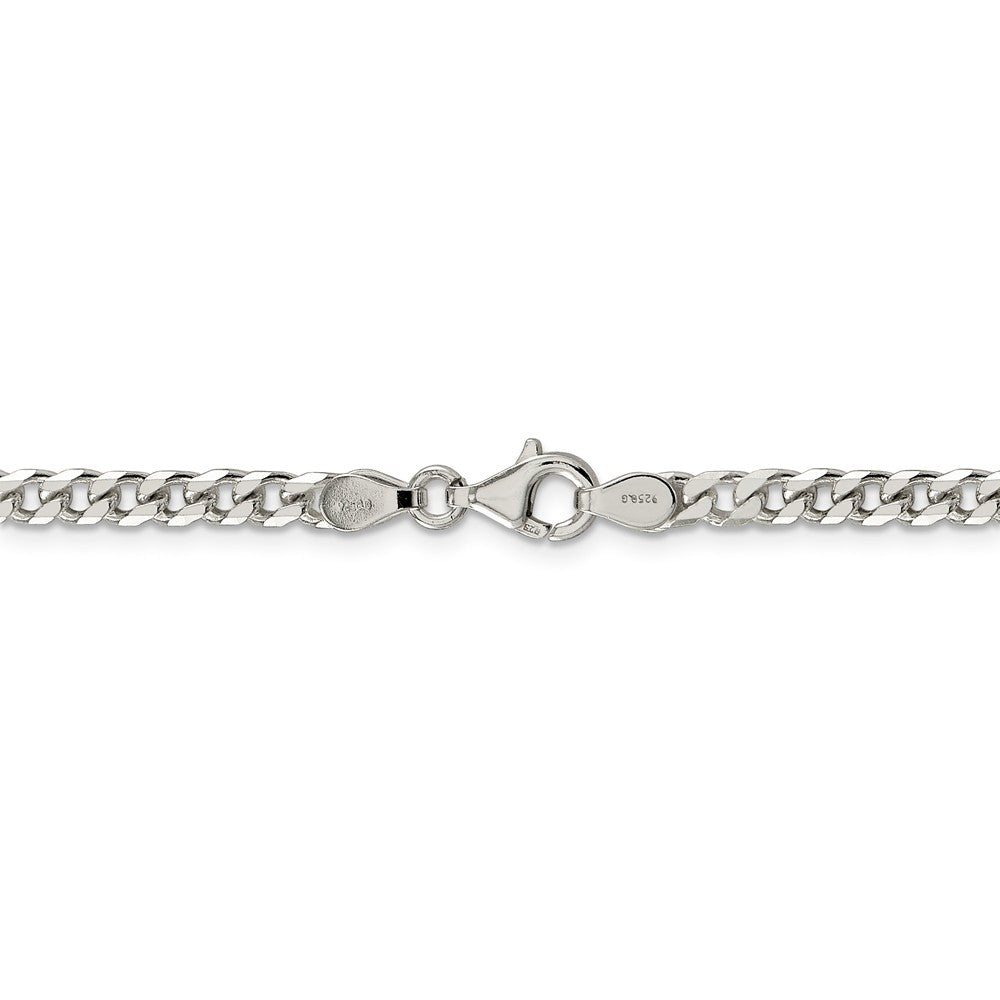 Alternate view of the 3.5mm Sterling Silver Solid Curb Chain Necklace by The Black Bow Jewelry Co.