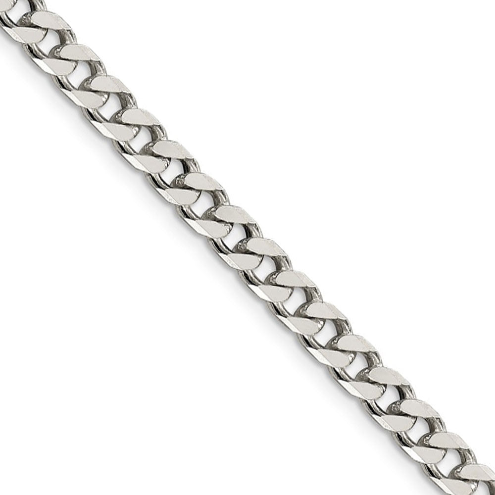 5mm Sterling Silver Solid Curb Chain Necklace, Item C9605 by The Black Bow Jewelry Co.