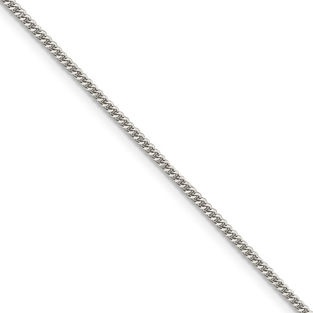 1.5mm Sterling Silver Solid Curb Chain Necklace, Item C9617 by The Black Bow Jewelry Co.
