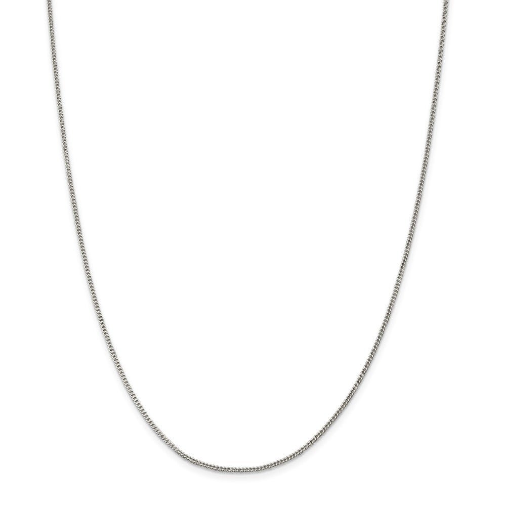 Alternate view of the 1.5mm Sterling Silver Solid Curb Chain Necklace by The Black Bow Jewelry Co.