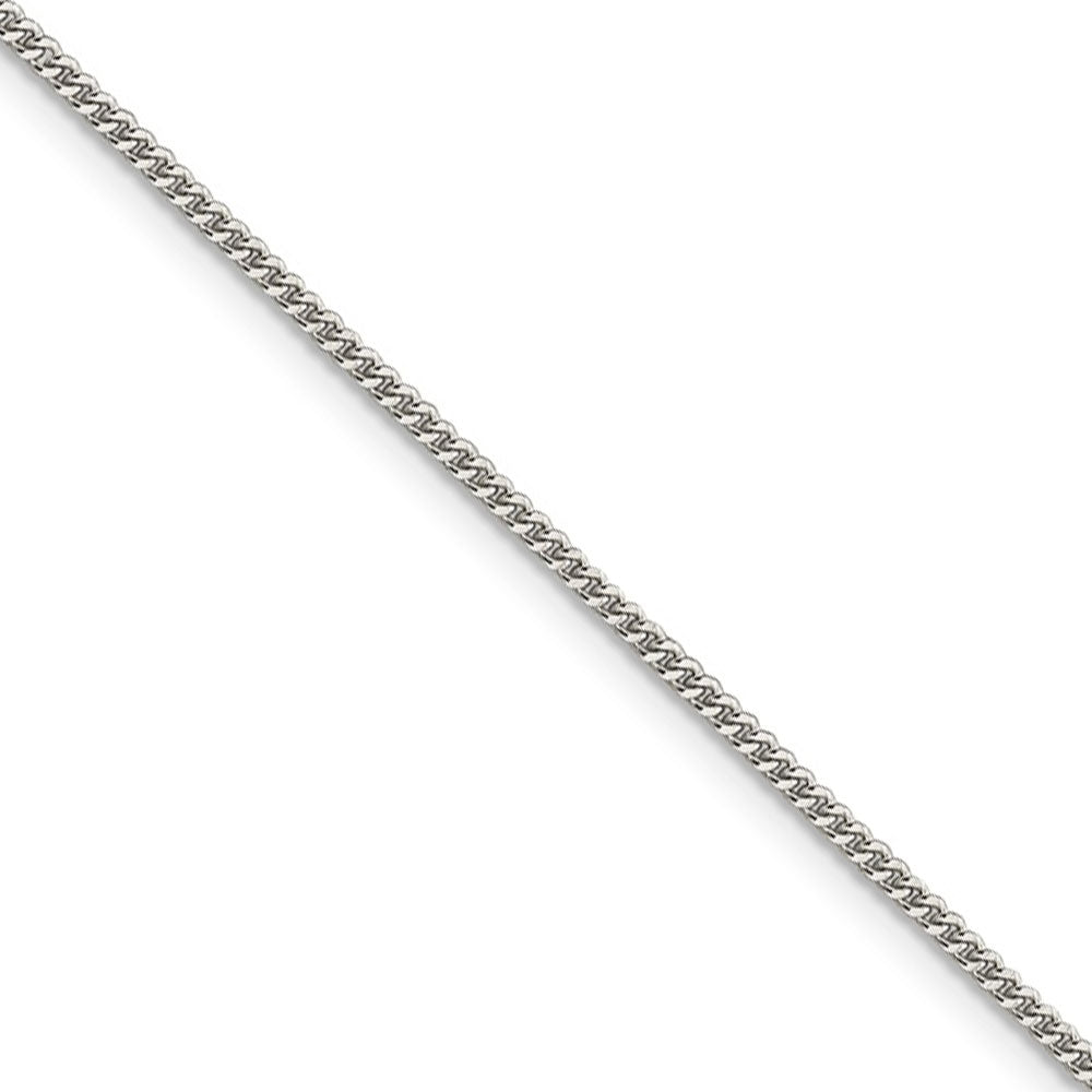 1.5mm Sterling Silver Solid Curb Chain Necklace