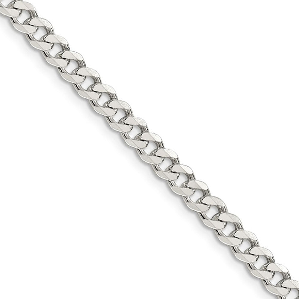 4.5mm Sterling Silver Solid Classic Curb Chain Necklace, Item C9619 by The Black Bow Jewelry Co.