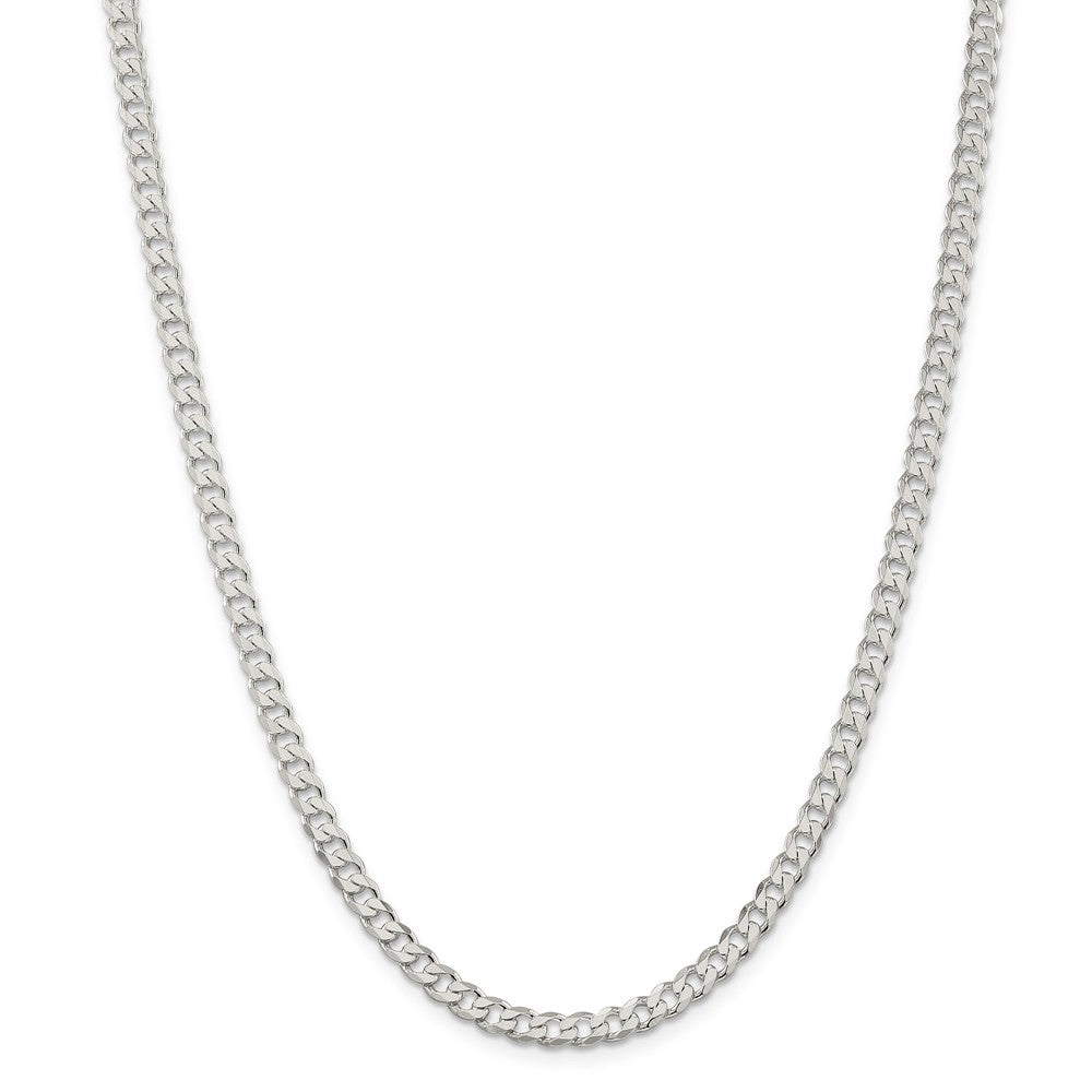 Alternate view of the 4.5mm Sterling Silver Solid Classic Curb Chain Necklace by The Black Bow Jewelry Co.