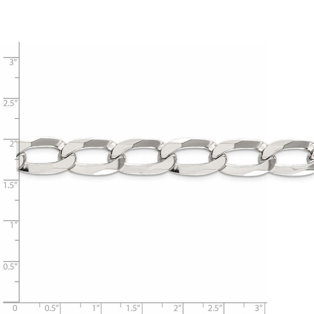 Alternate view of the Men&#39;s 12.35mm Sterling Silver Open Oval Curb Chain Necklace by The Black Bow Jewelry Co.