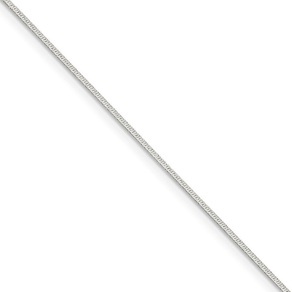 0.85mm Sterling Silver Diamond Cut Round Snake Chain Necklace