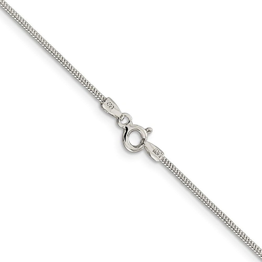 Alternate view of the 1.2mm Sterling Silver Solid Classic Round Snake Chain Necklace by The Black Bow Jewelry Co.