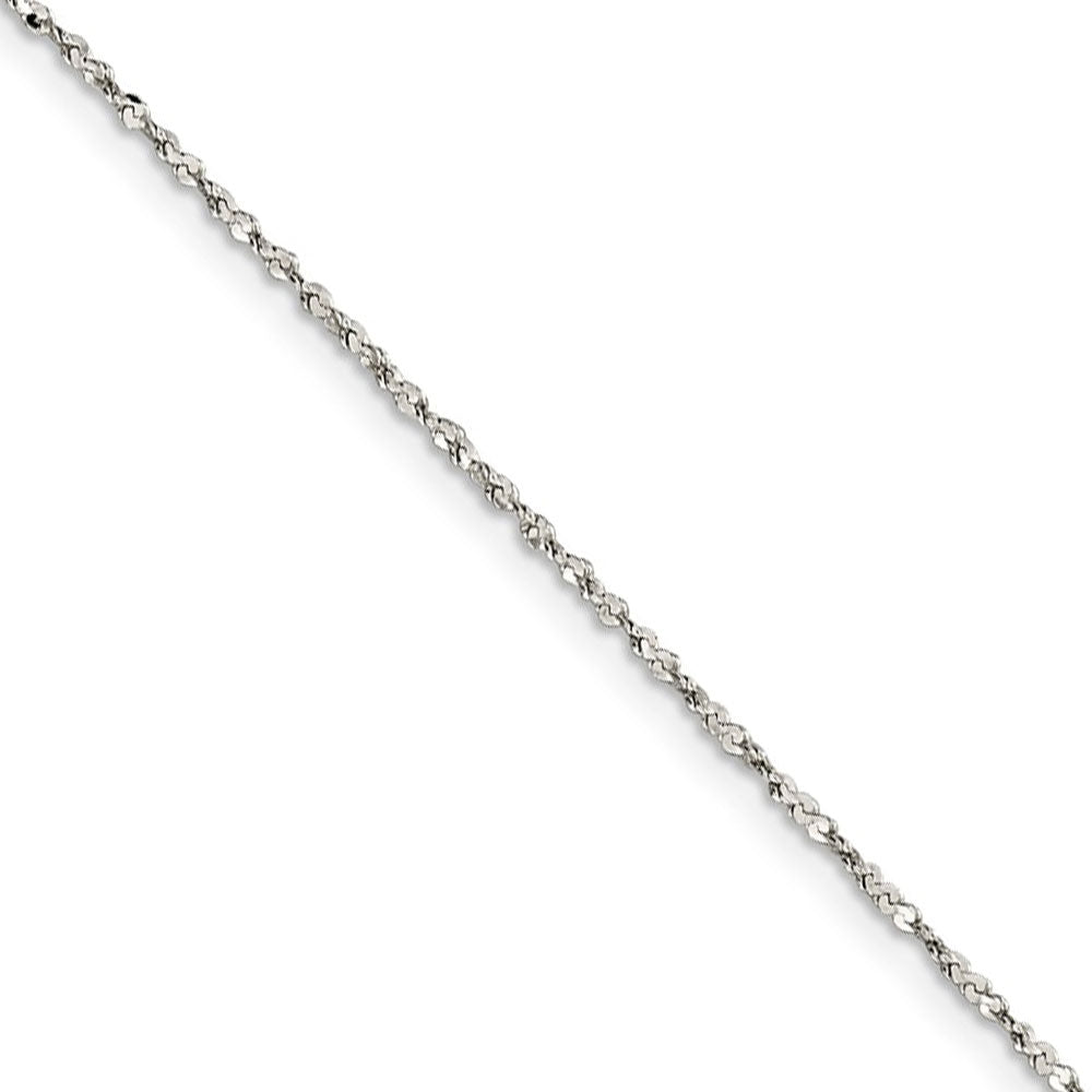 1mm, Sterling Silver, Twisted Serpentine Chain Necklace, Item C9647 by The Black Bow Jewelry Co.