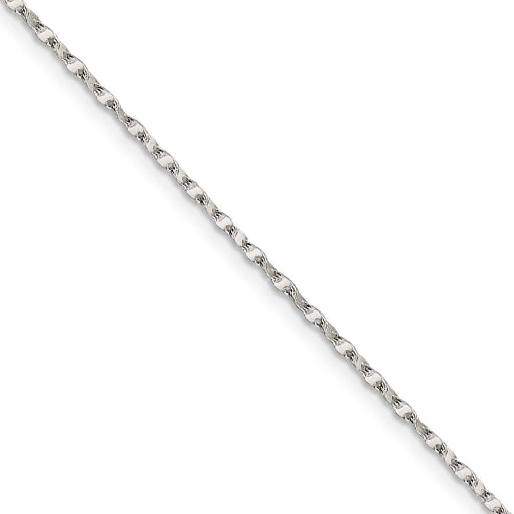 1.75mm Sterling Silver Fancy Flat Anchor Link Chain Necklace, Item C9658 by The Black Bow Jewelry Co.
