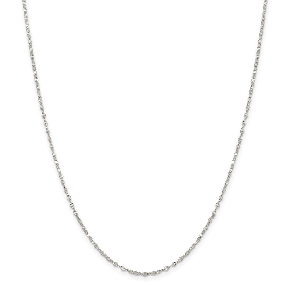 Alternate view of the 1.75mm Sterling Silver Fancy Flat Anchor Link Chain Necklace by The Black Bow Jewelry Co.
