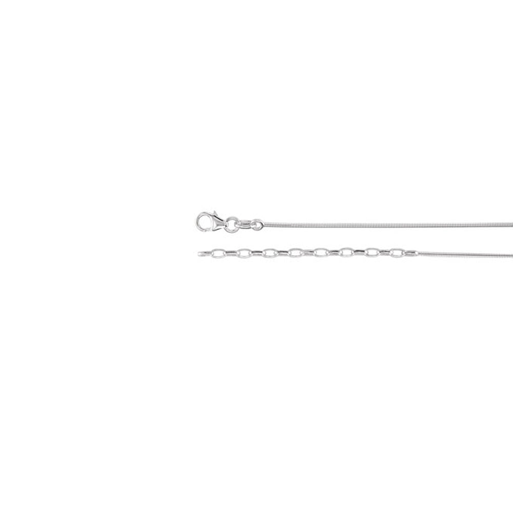 1mm Sterling Silver Round Omega Chain Adjustable Necklace, Item C9671 by The Black Bow Jewelry Co.