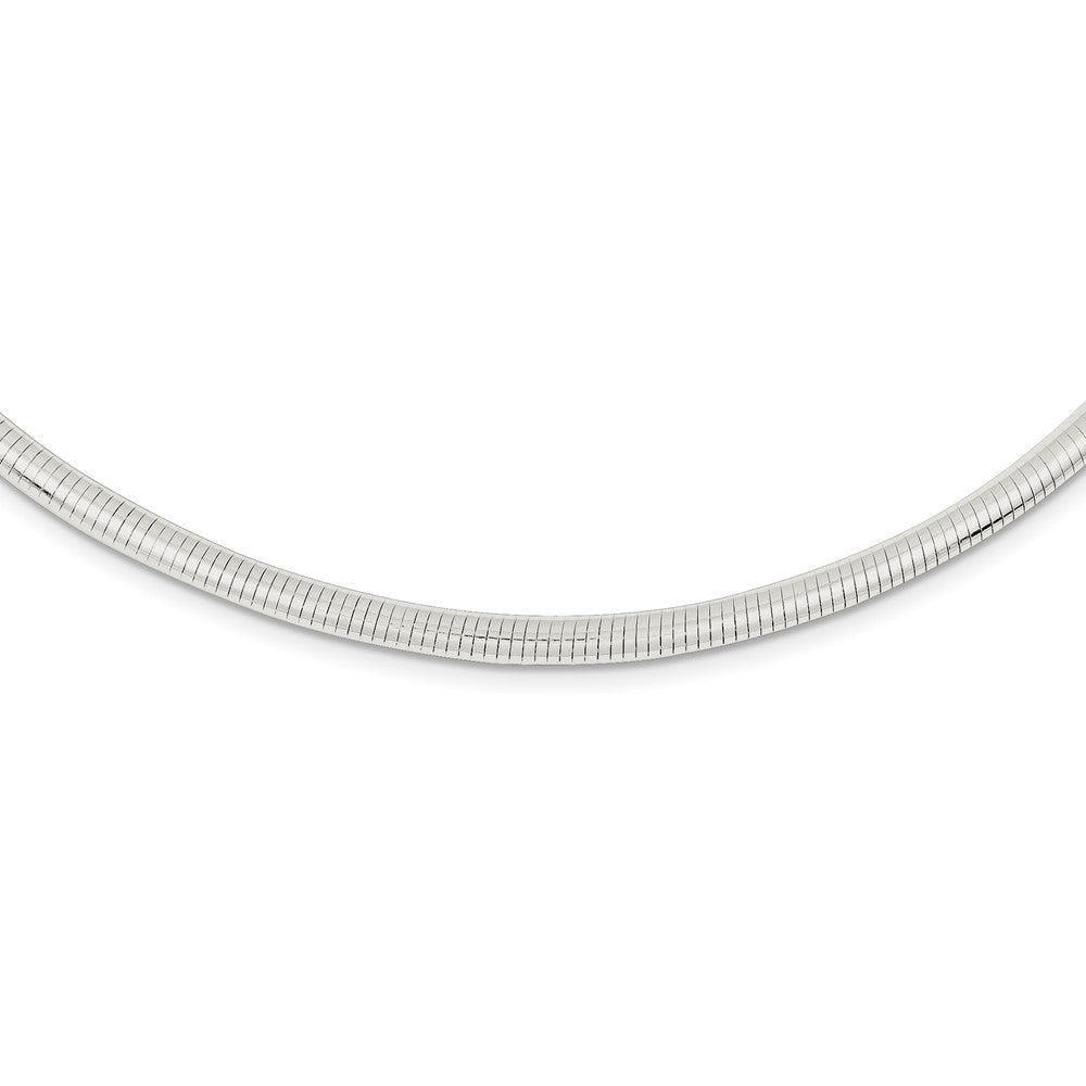 3.75mm Sterling Silver Round Neckwire Chain Necklace, 18 Inch, Item C9678 by The Black Bow Jewelry Co.