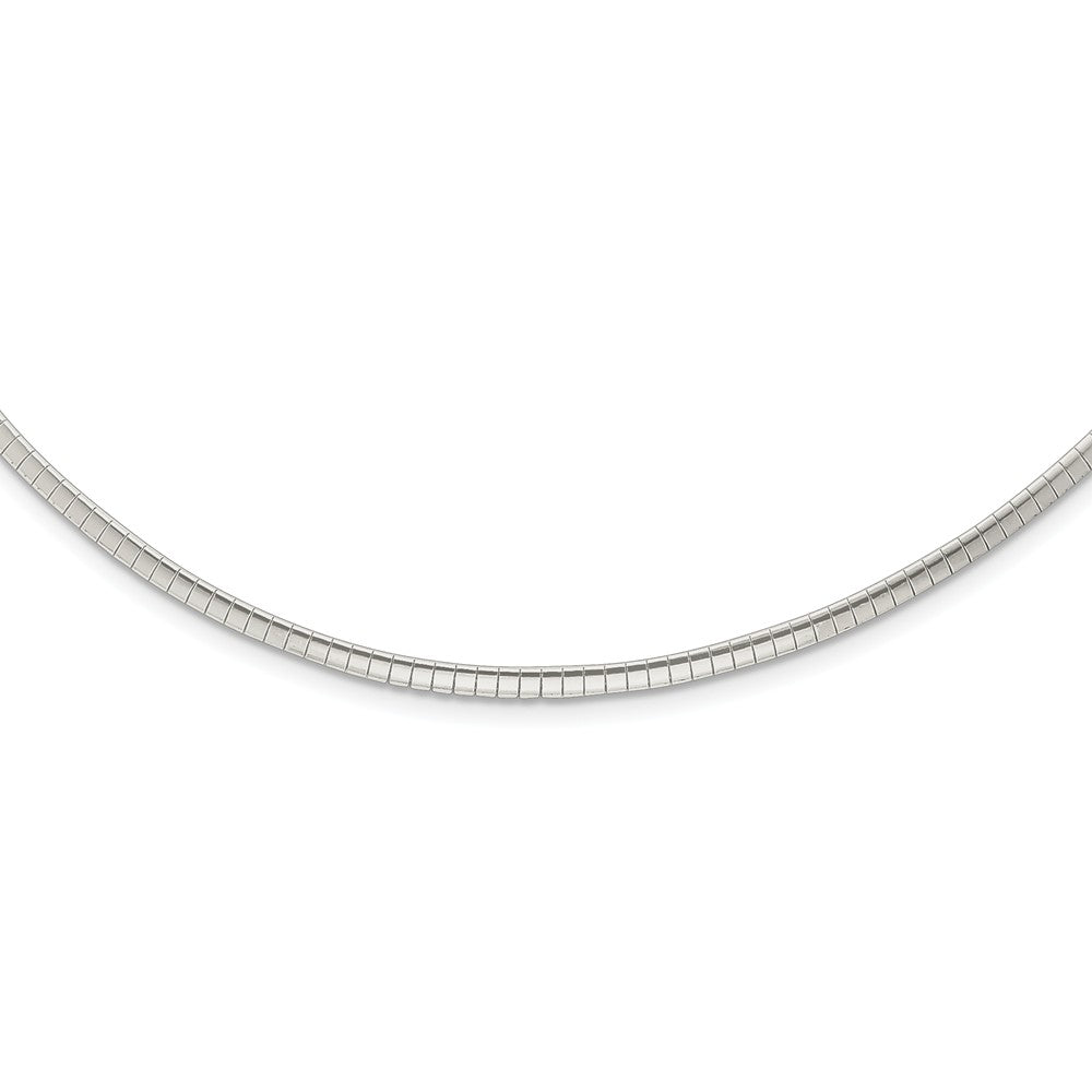 2mm Sterling Silver Adjustable Cubetto Chain Necklace, 16-18 Inch, Item C9679 by The Black Bow Jewelry Co.