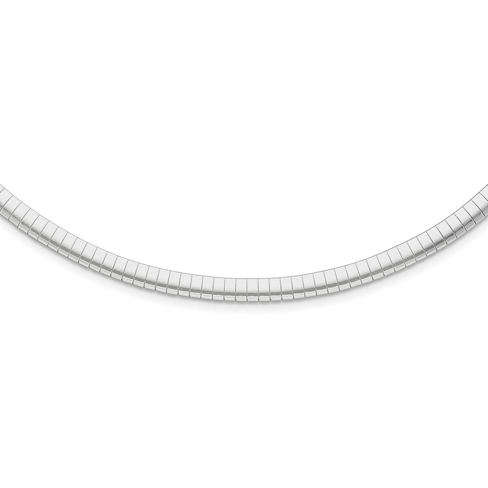 4mm Rhodium Plated Sterling Silver Cubetto Chain Necklace, 16-18 Inch, Item C9682 by The Black Bow Jewelry Co.