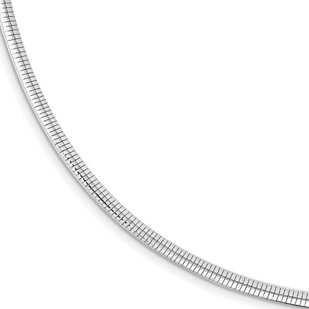 3mm Rhodium Plated Sterling Silver Cubetto Chain Necklace, 17 Inch, Item C9698 by The Black Bow Jewelry Co.