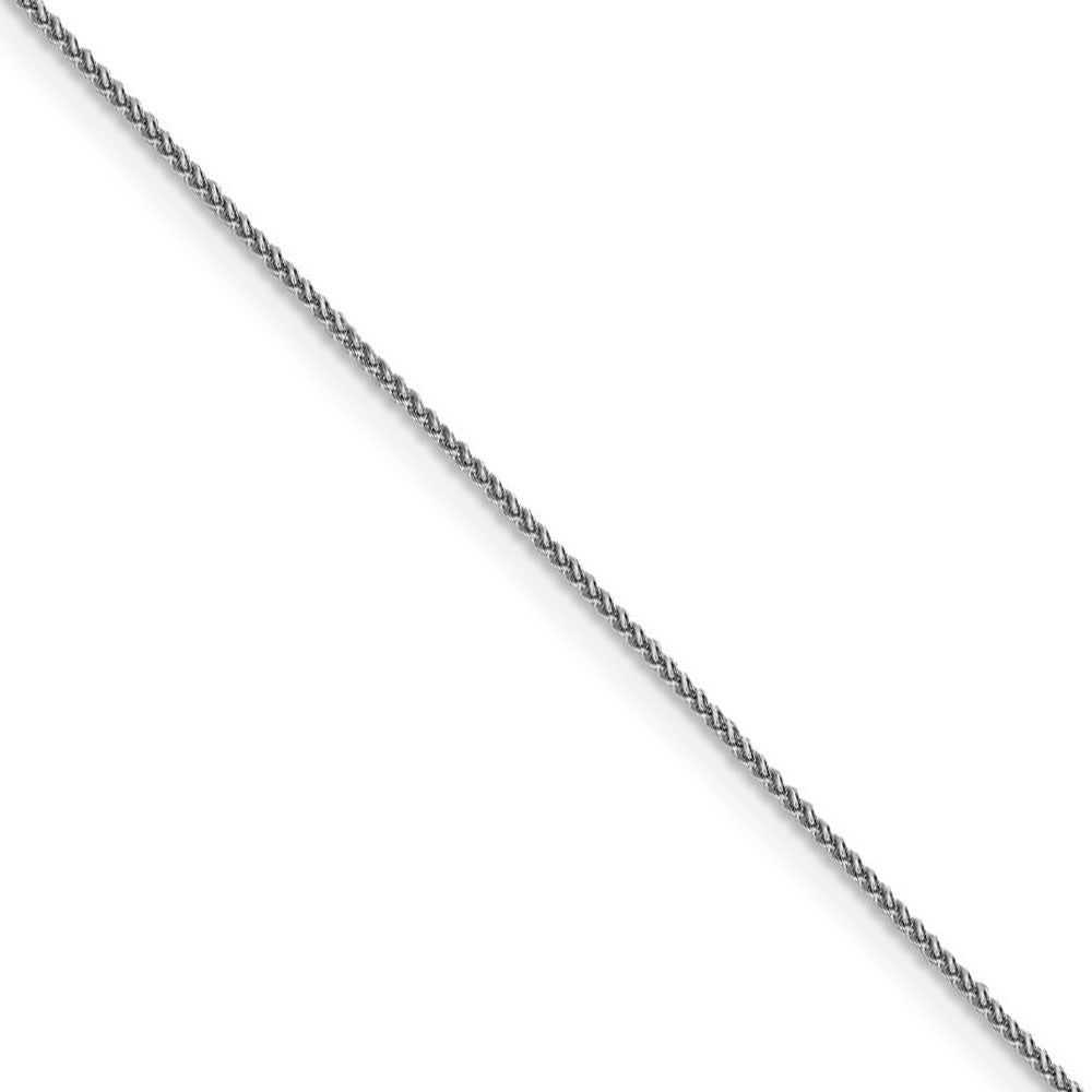 1mm 18k White Gold Diamond Cut Spiga Chain Necklace, Item C9721 by The Black Bow Jewelry Co.