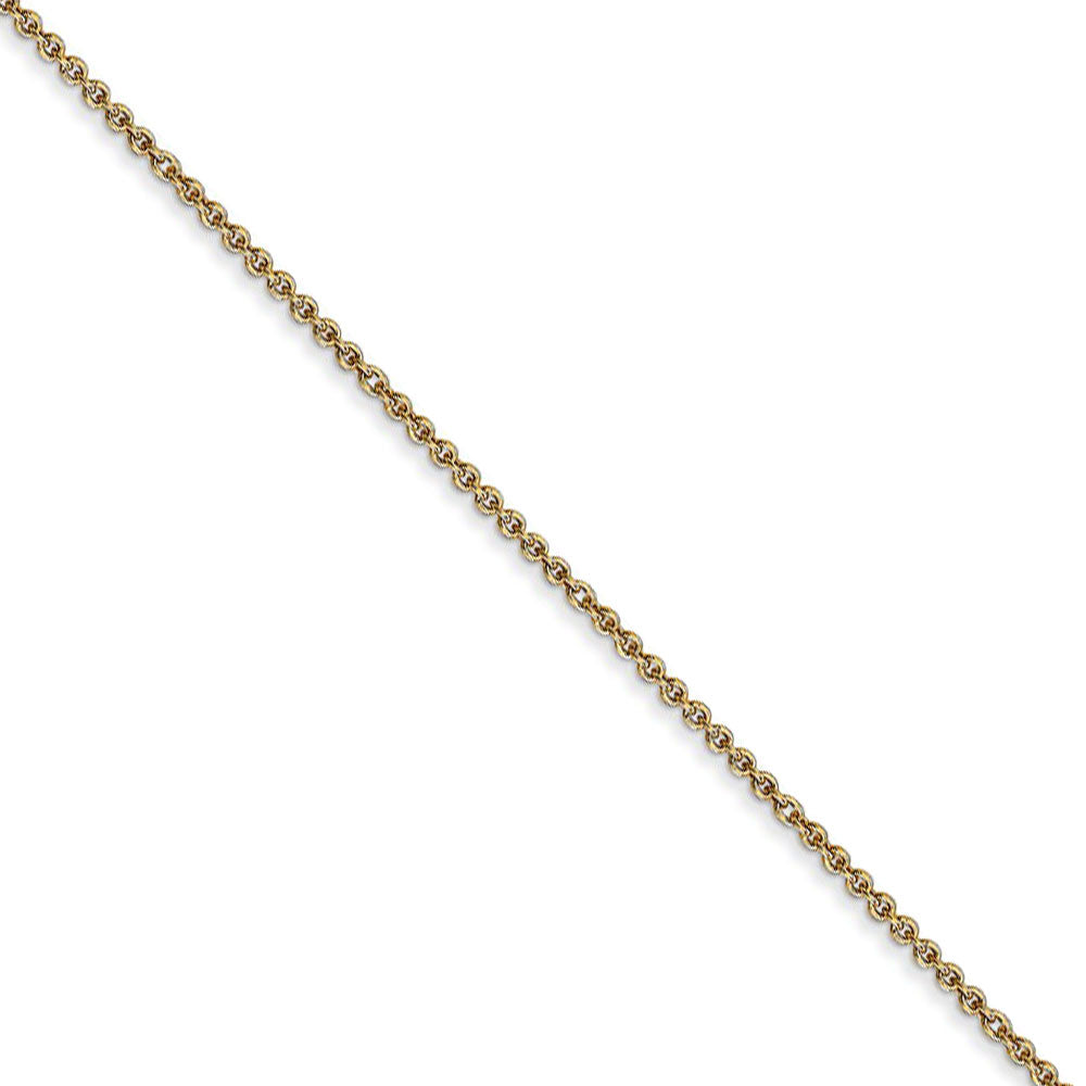 1.15mm 18k Yellow Gold Diamond Cut Cable Chain Necklace