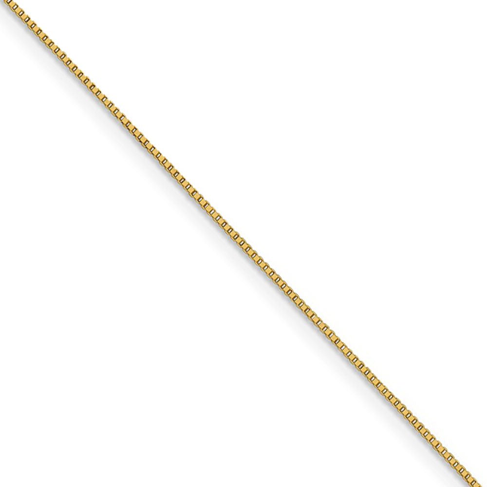 0.7mm 18k Yellow Gold Classic Box Chain Necklace
