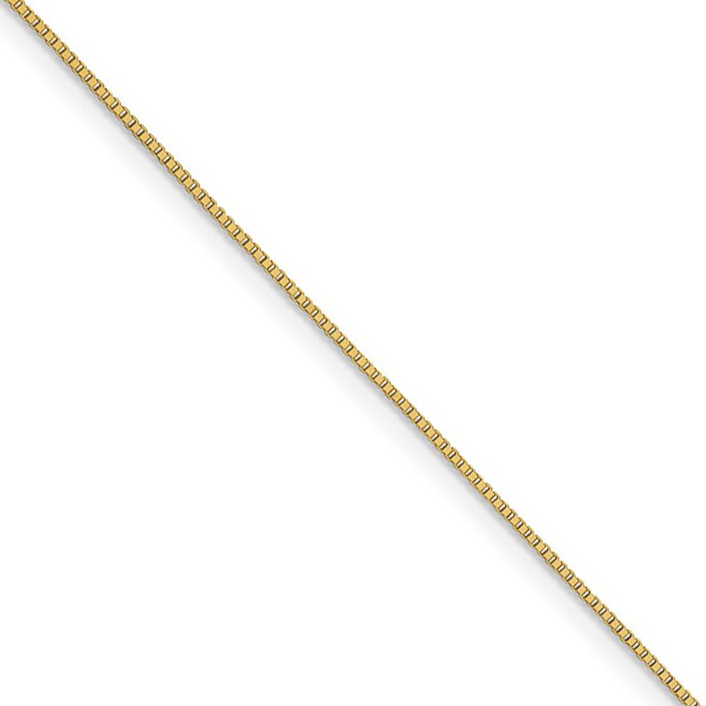 0.9mm 18k Yellow Gold Classic Box Chain Necklace, Item C9725 by The Black Bow Jewelry Co.