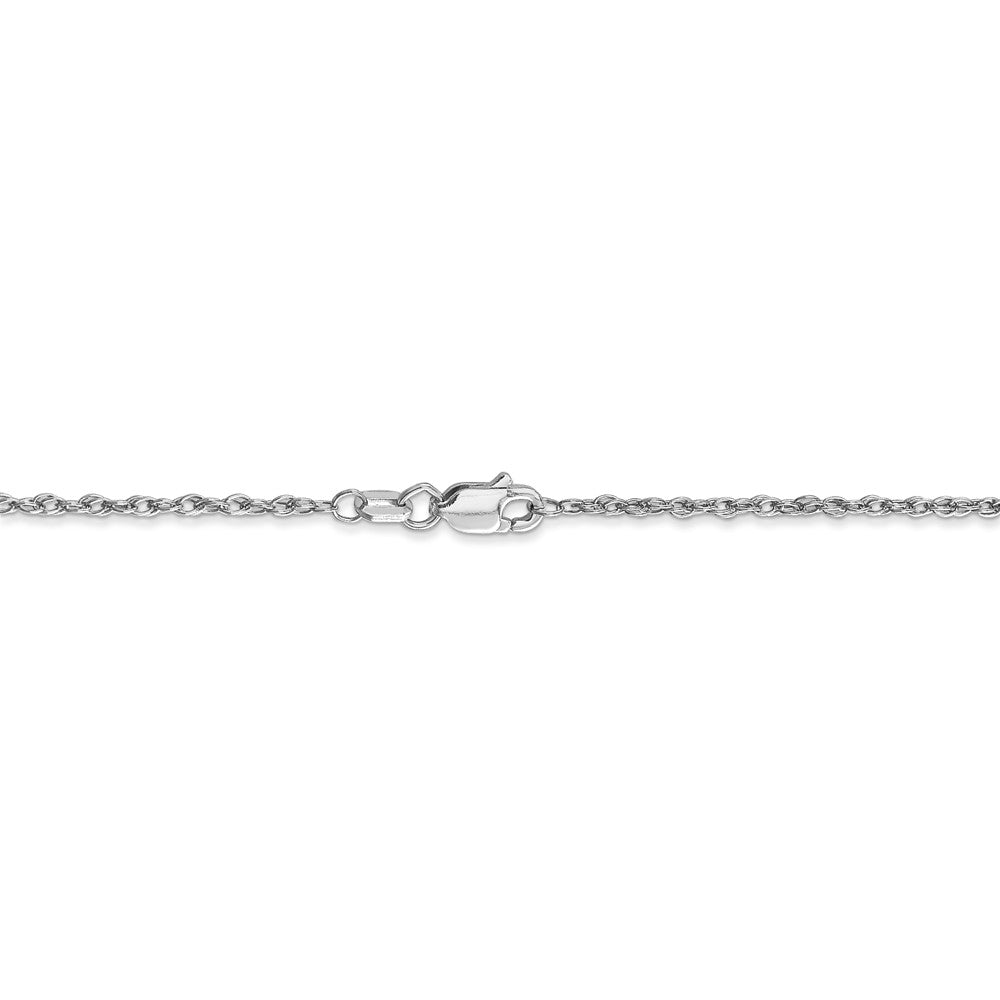 Alternate view of the 1.5mm 14k White Gold Loose Rope Chain Necklace by The Black Bow Jewelry Co.