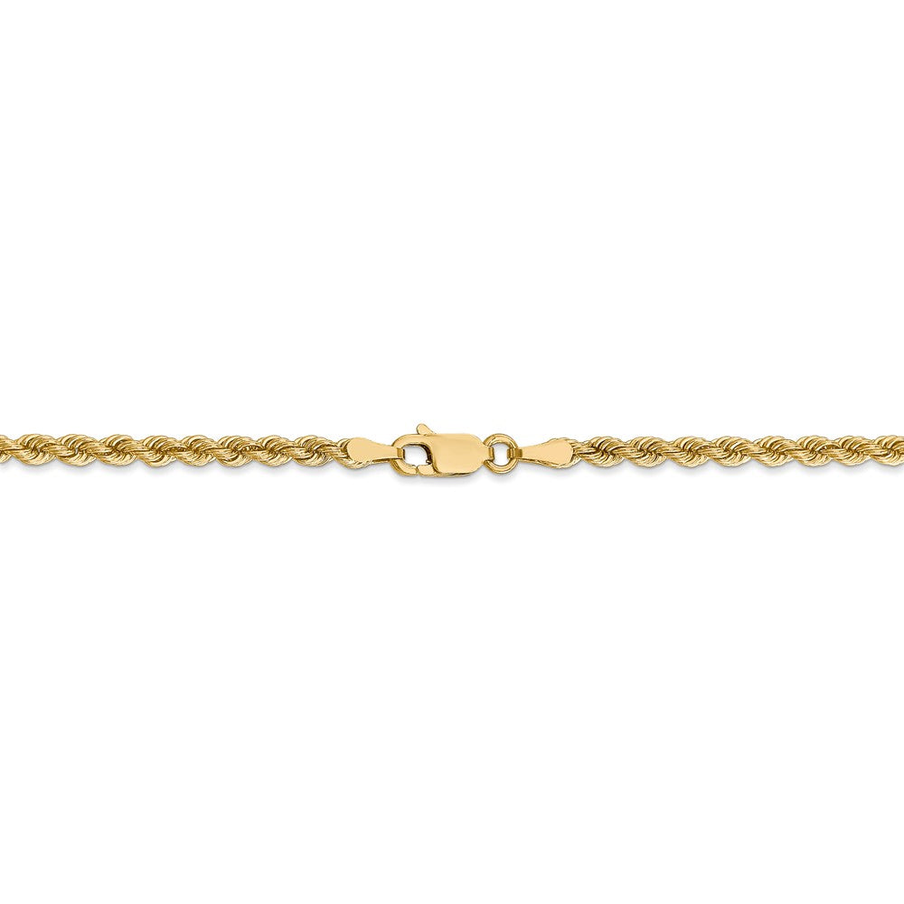 Alternate view of the 2.75mm Handmade Solid Classic Rope Chain Necklace by The Black Bow Jewelry Co.