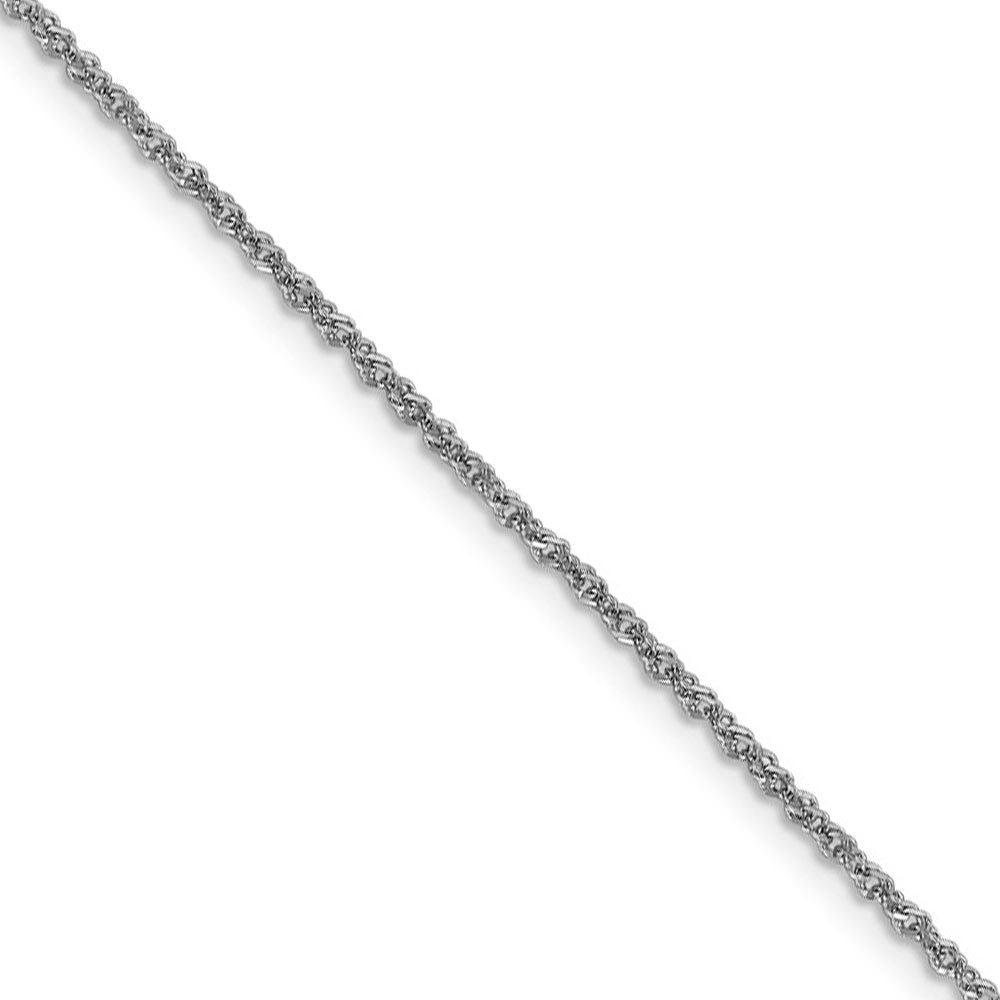 1.6mm 14k White Gold Diamond Cut Fancy Singapore Chain Necklace