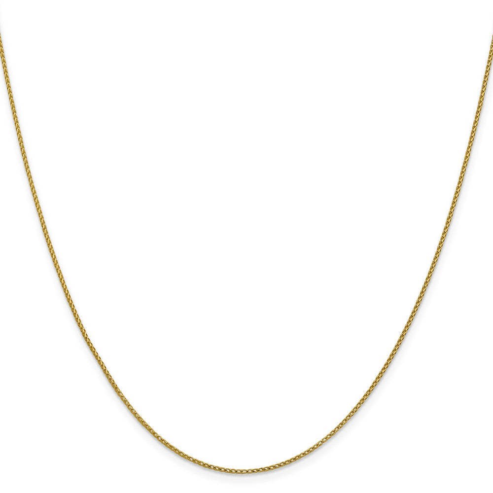 Alternate view of the 1mm 14k Yellow Gold Diamond Cut Open Franco Chain Necklace by The Black Bow Jewelry Co.