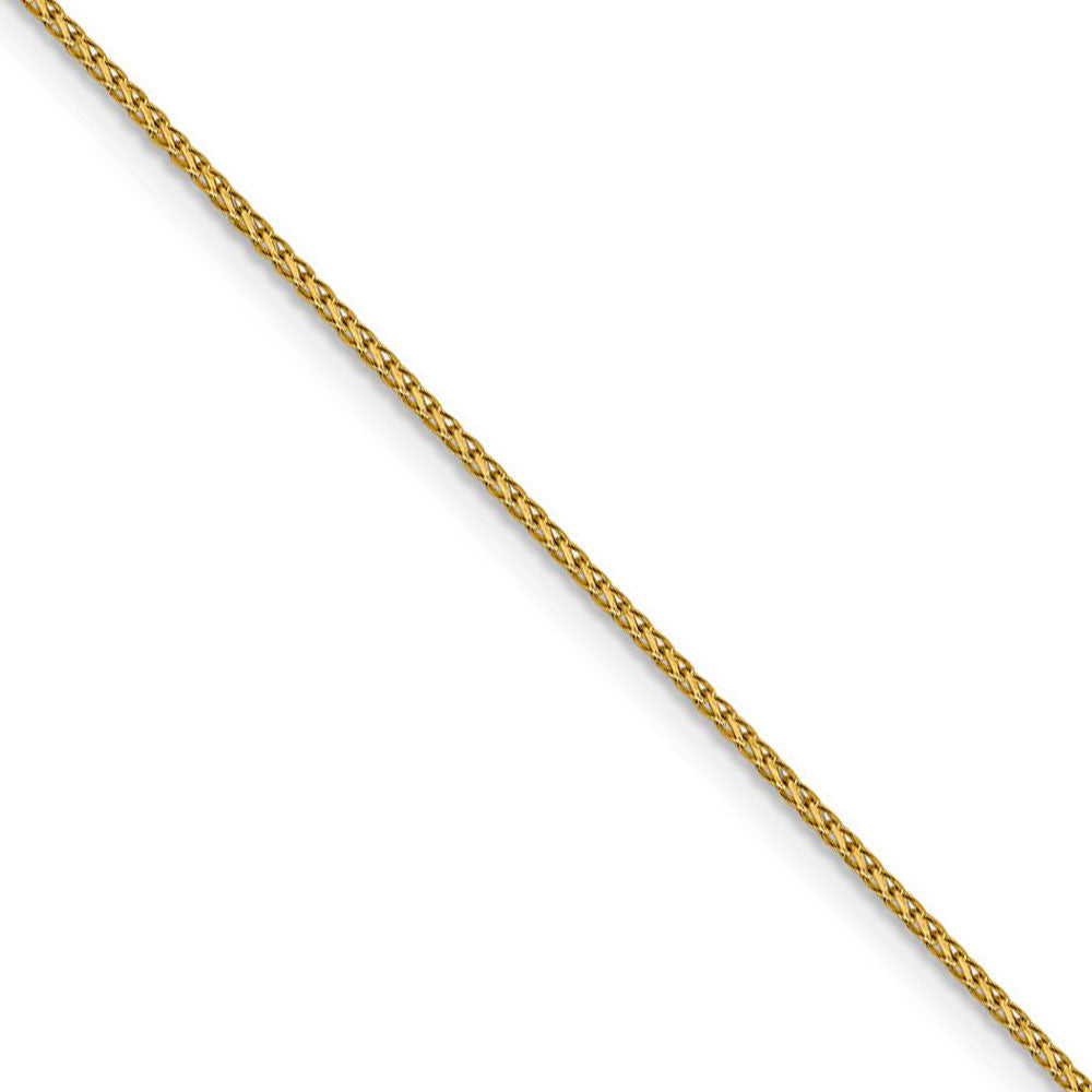 1mm 14k Yellow Gold Diamond Cut Open Franco Chain Necklace