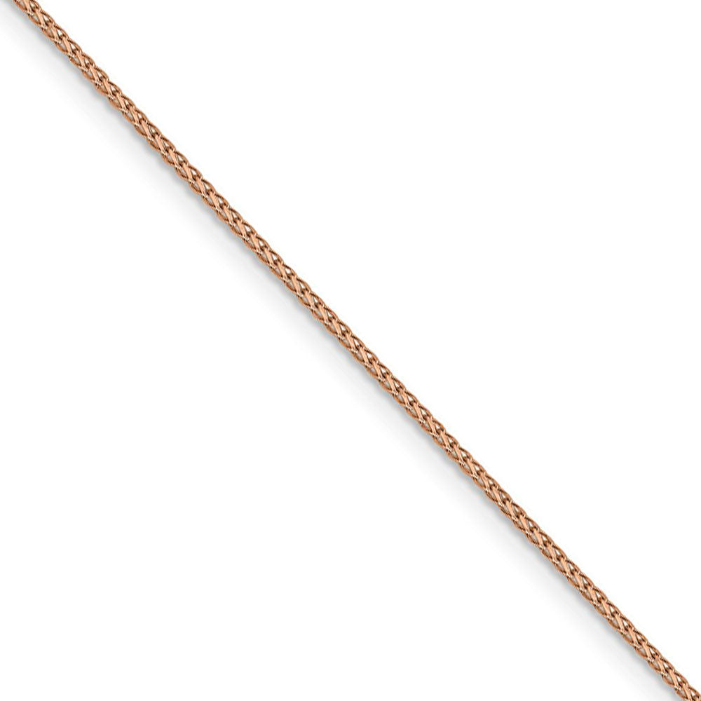 1mm 14k Rose Gold Diamond Cut Open Franco Chain Necklace