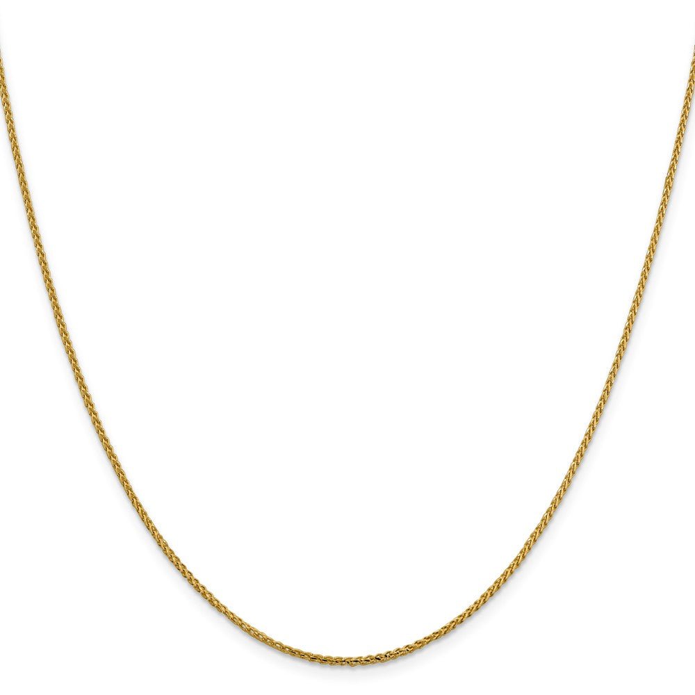 Alternate view of the 1.4mm 14k Yellow Gold Diamond Cut Open Franco Chain Necklace by The Black Bow Jewelry Co.