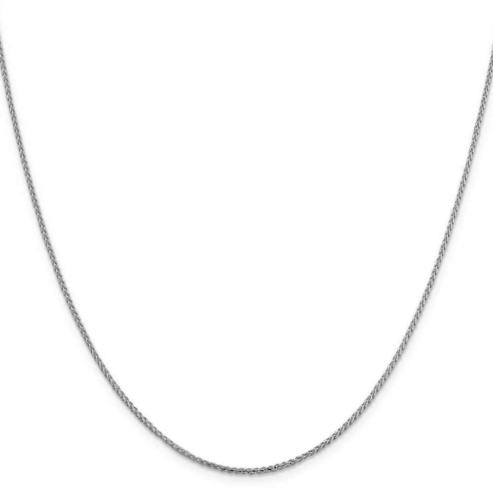 Alternate view of the 1.4mm 14k White Gold Diamond Cut Open Franco Chain Necklace by The Black Bow Jewelry Co.
