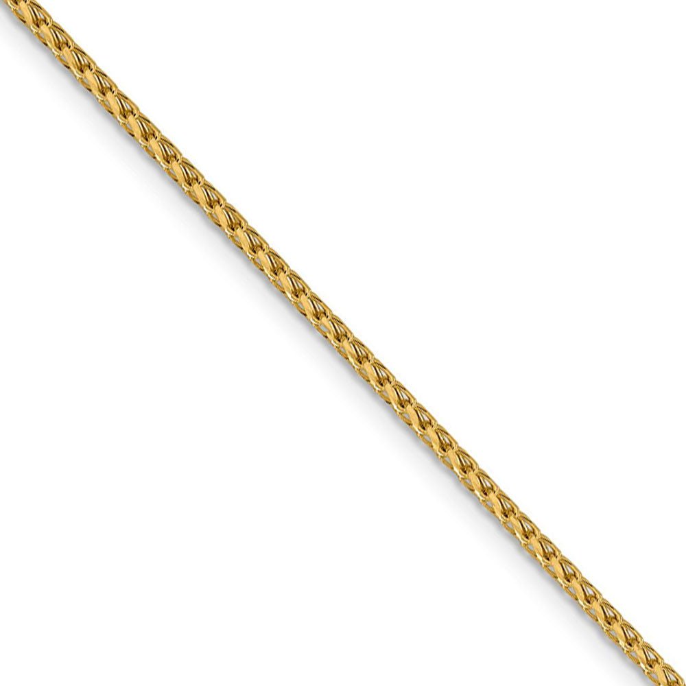 1.6mm 14k Yellow Gold Diamond Cut Open Franco Chain Necklace