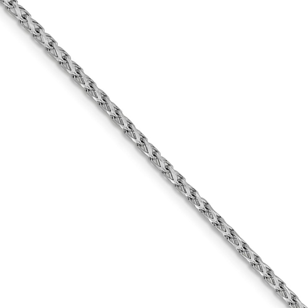 2.1mm 14k White Gold Diamond Cut Open Franco Chain Necklace