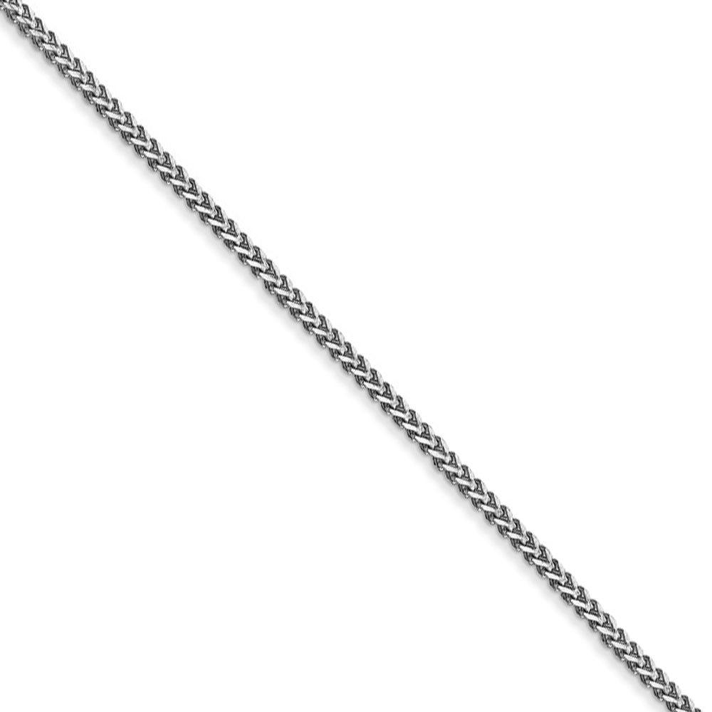 1.1mm 14k White Gold Solid Franco Chain Necklace