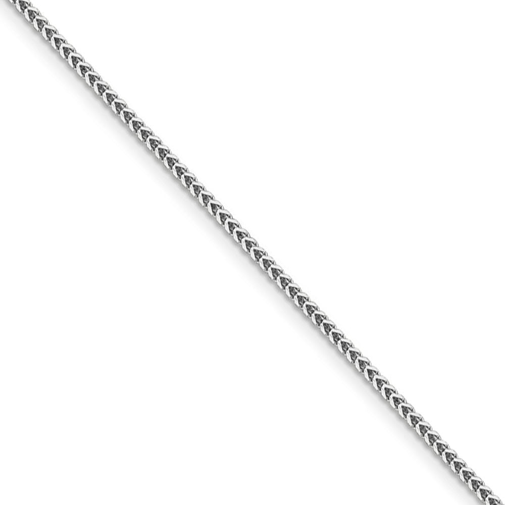 1.25mm 14k White Gold Solid Franco Chain Necklace, Item C9772 by The Black Bow Jewelry Co.