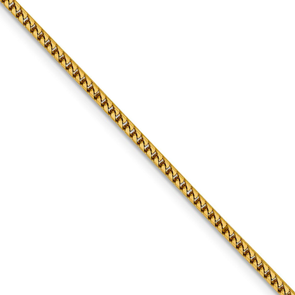 2mm 14k Yellow Gold Solid Franco Chain Necklace
