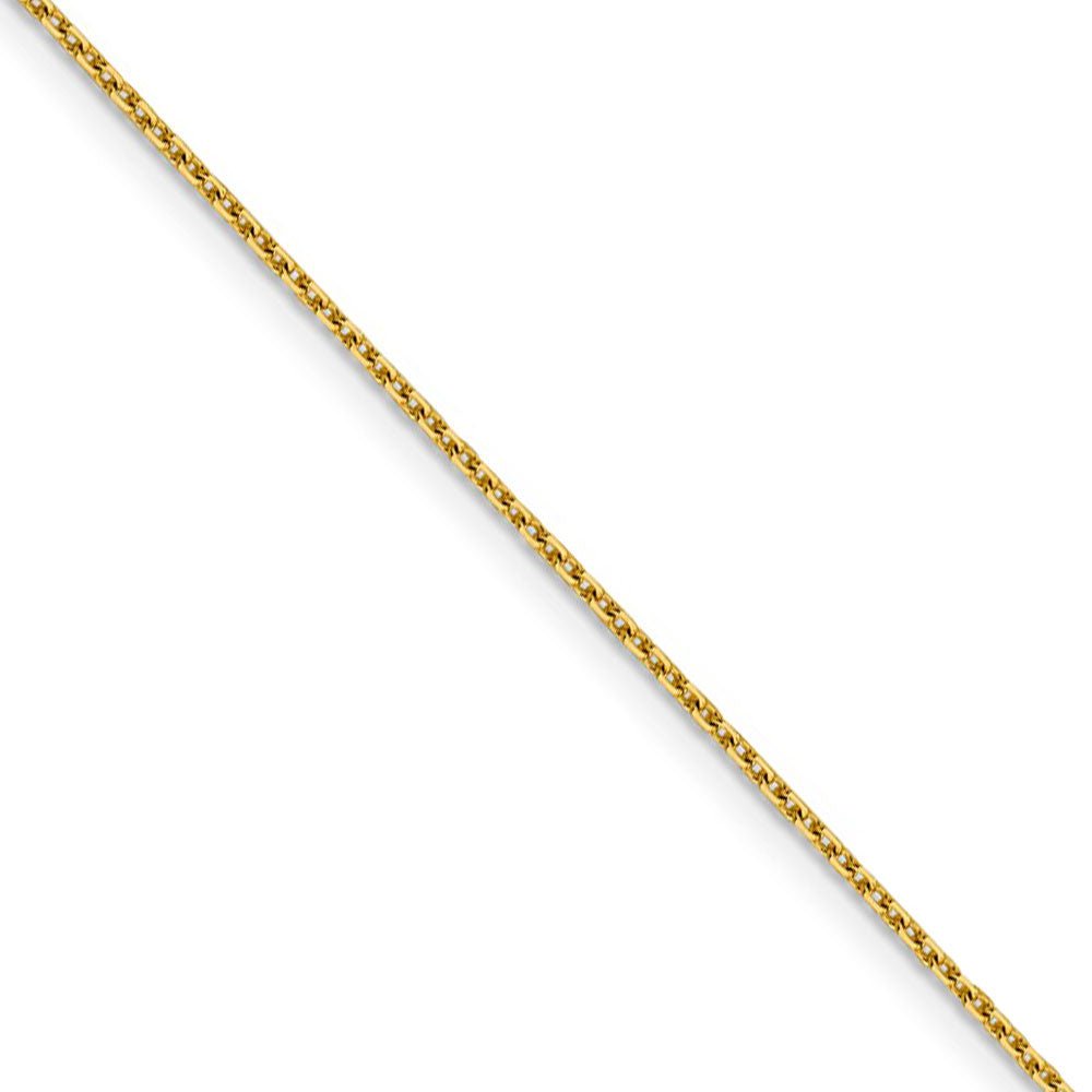 1.25mm 14k Yellow Gold Diamond Cut Solid Rolo Chain Necklace, Item C9778 by The Black Bow Jewelry Co.