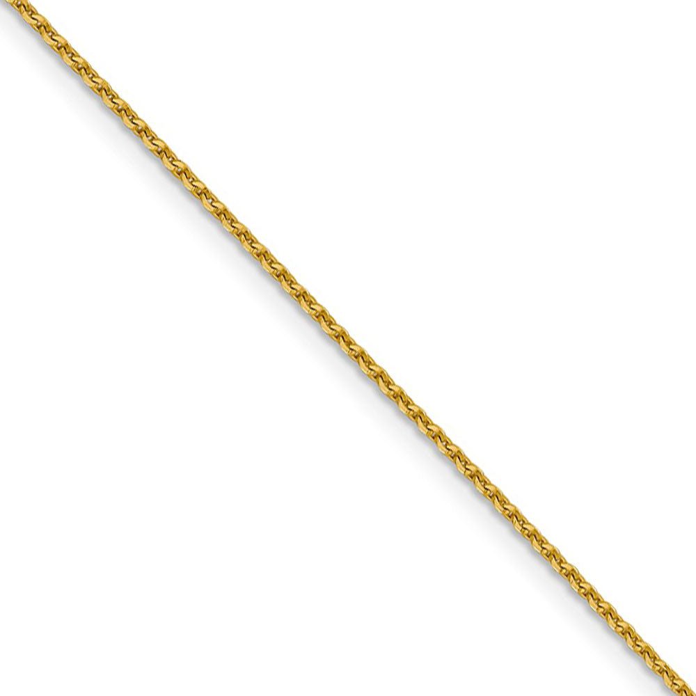 1.25mm 14k Yellow Gold Diamond Cut Oval Open Cable Necklace Chain, Item C9804 by The Black Bow Jewelry Co.