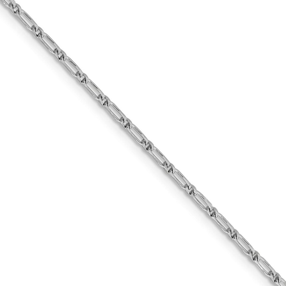 1.6mm 14k White Gold Diamond Cut Fancy Franco Chain Necklace, Item C9807 by The Black Bow Jewelry Co.