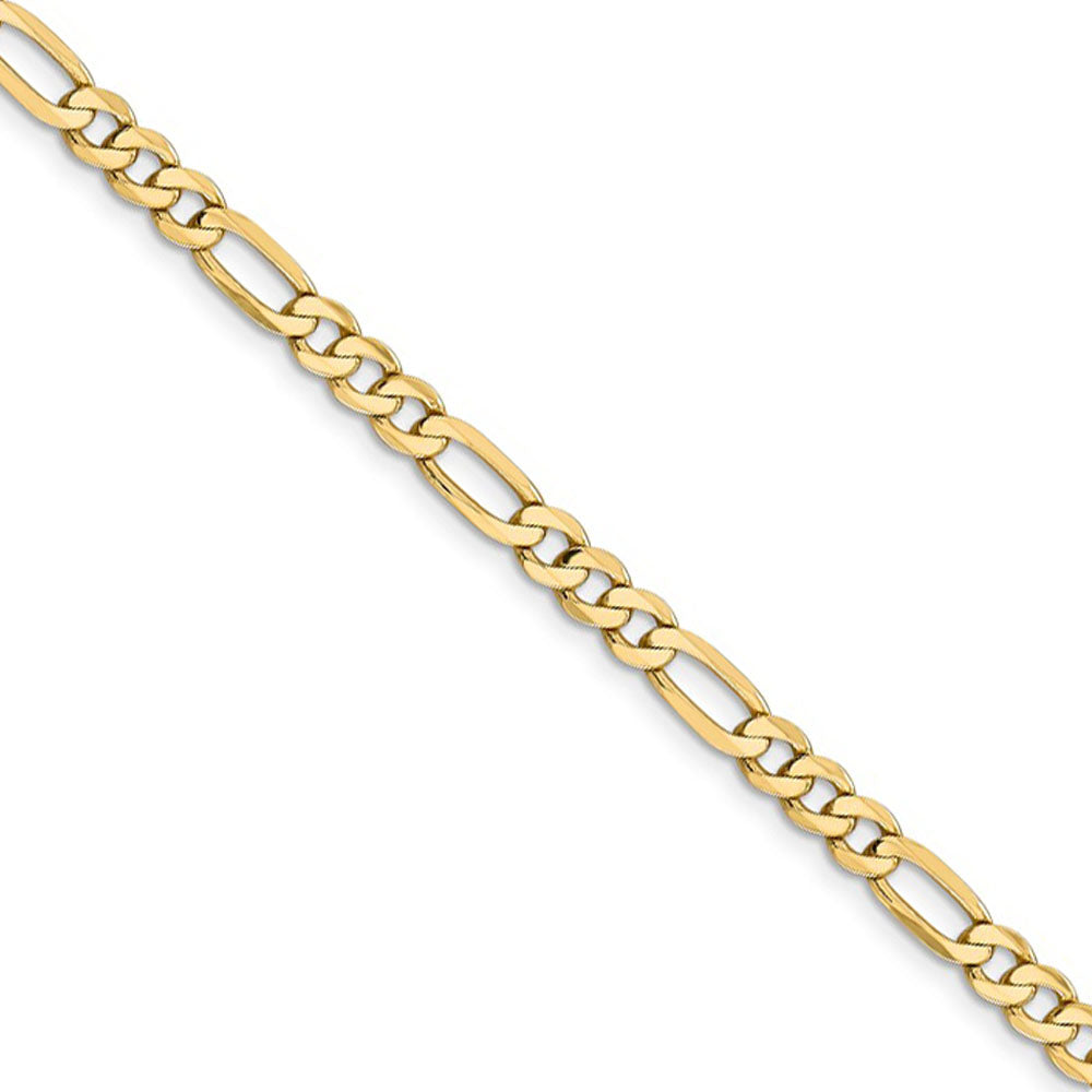 4.75mm 14k Yellow Gold Flat Figaro Chain Necklace, Item C9818 by The Black Bow Jewelry Co.