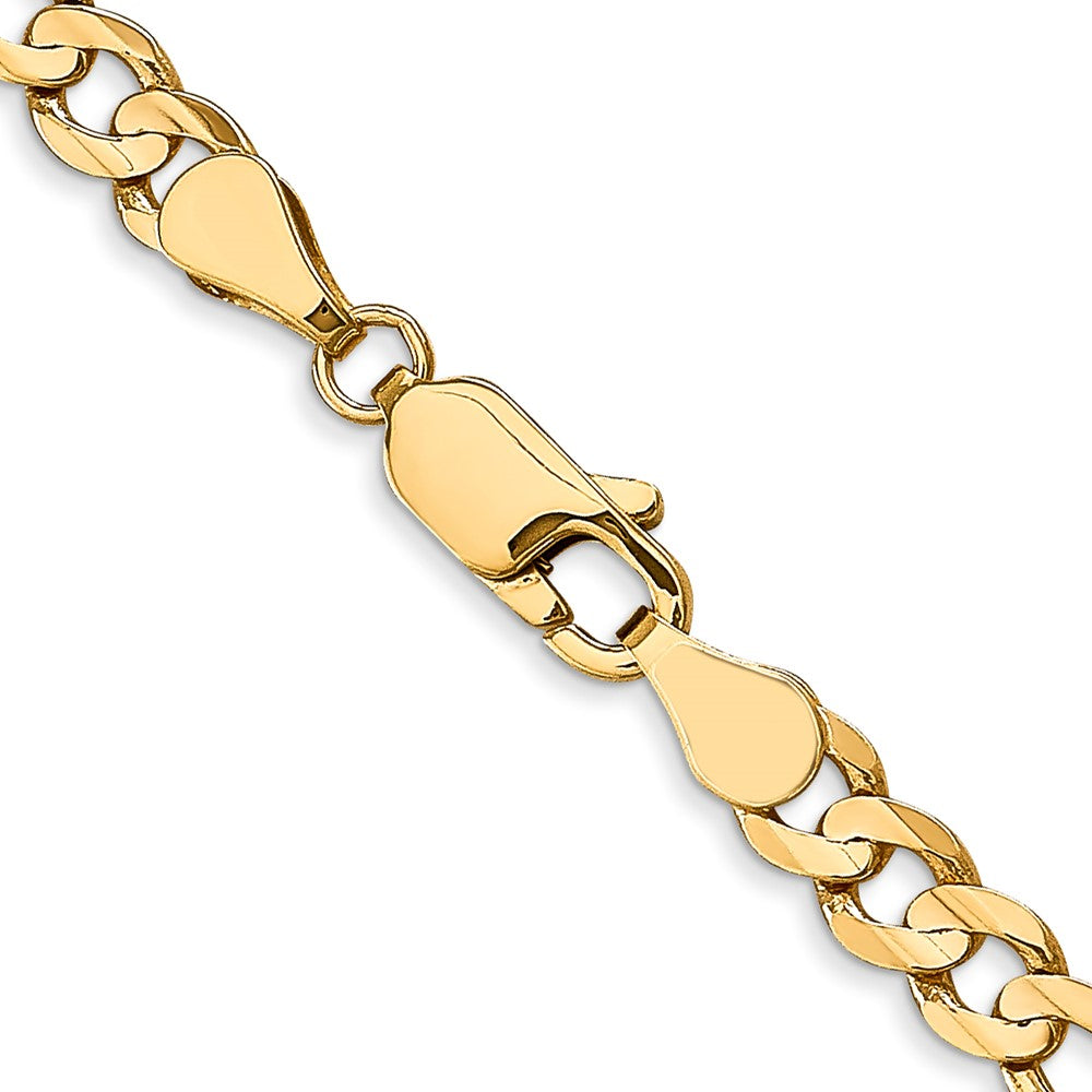 Alternate view of the 4.5mm 10k Yellow Gold Solid Concave Figaro Chain Necklace by The Black Bow Jewelry Co.