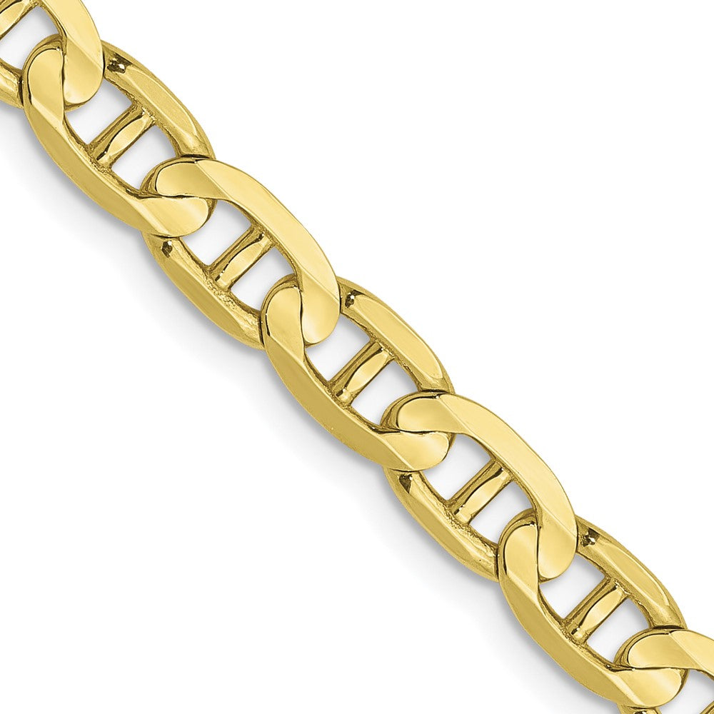4.5mm 10k Yellow Gold Concave Anchor Chain Necklace, Item C9897 by The Black Bow Jewelry Co.