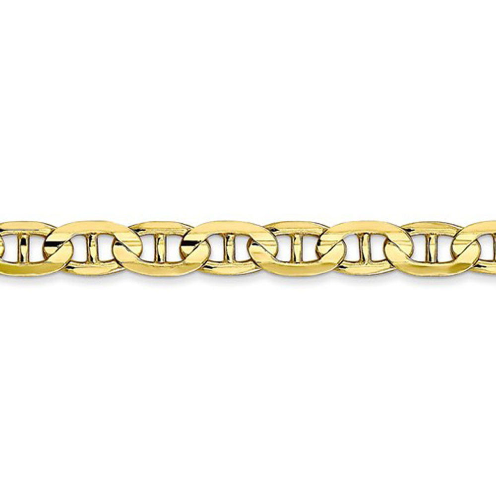 Alternate view of the 4.5mm 10k Yellow Gold Concave Anchor Chain Necklace by The Black Bow Jewelry Co.