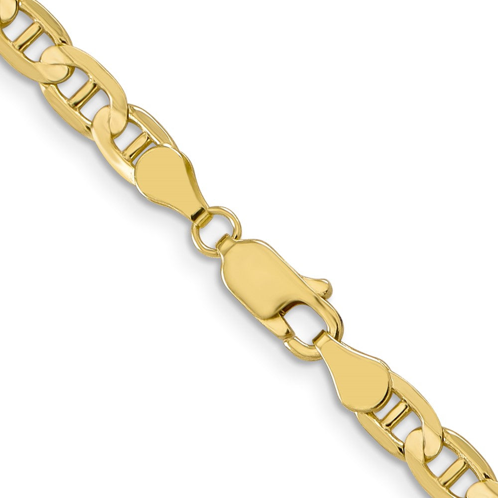 Alternate view of the 4.5mm 10k Yellow Gold Concave Anchor Chain Necklace by The Black Bow Jewelry Co.
