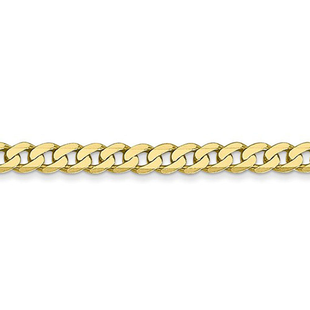 Alternate view of the 2.4mm 10k Yellow Gold Flat Beveled Curb Chain Necklace by The Black Bow Jewelry Co.