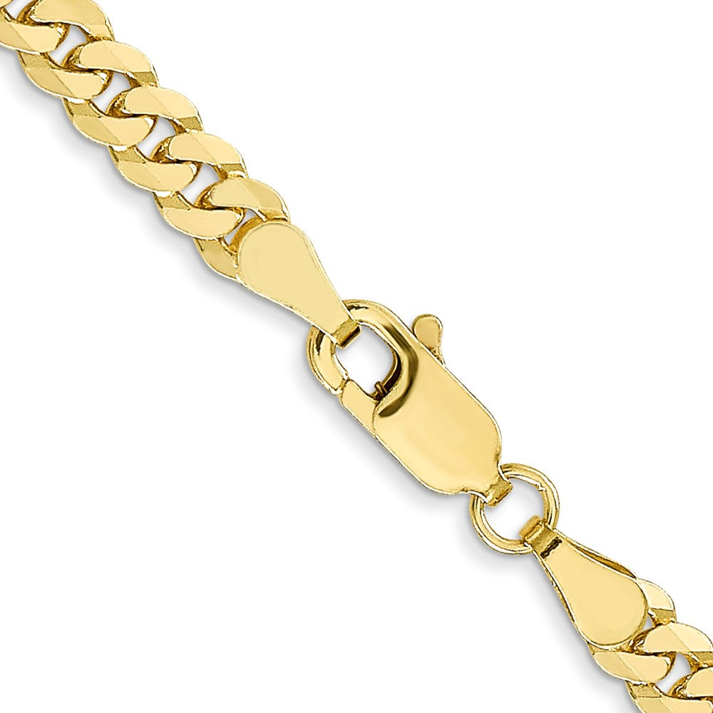 Alternate view of the 3.9mm 10k Yellow Gold Flat Beveled Curb Chain Necklace by The Black Bow Jewelry Co.