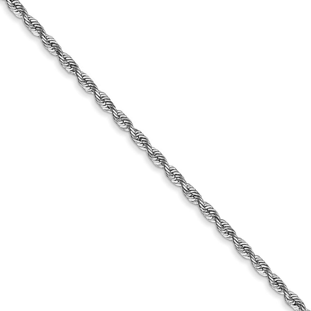 1.8mm, 14k White Gold D/C Quadruple Rope Chain Necklace