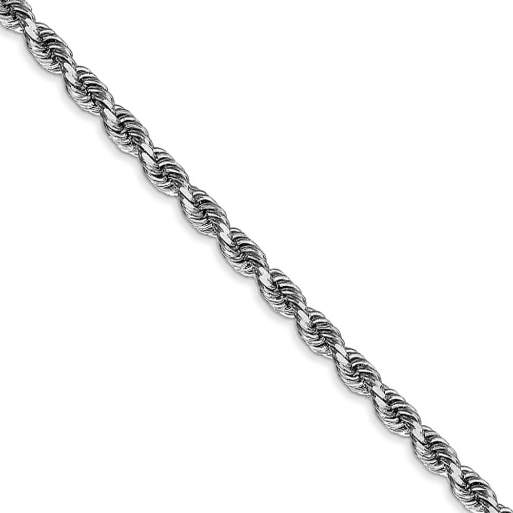 3.3mm, 14k White Gold D/C Quadruple Rope Chain Necklace, Item C9950 by The Black Bow Jewelry Co.